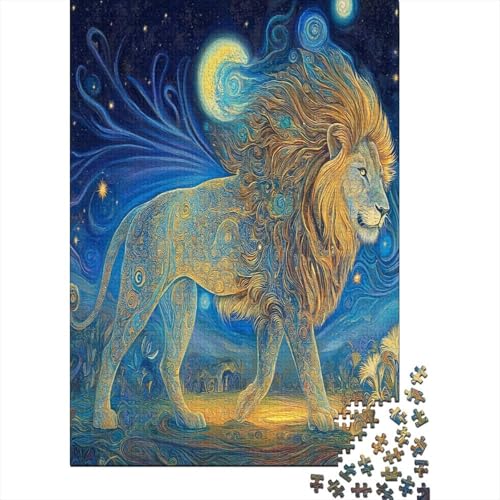 Löwe Puzzle 1000-teilige Schwer Puzzle Spielzeug Lernspiel Impossible Herausforderungsspielzeug Für Erwachsene Und Kinder Ab 12 Jahren 1000pcs (75x50cm) von BIDLEAHDV