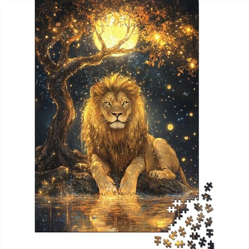 Löwe Puzzles 1000 Teile Schwer Puzzle Spielzeug Lernspiel Impossible Herausforderungsspielzeug Für Erwachsene Und Kinder Ab 14 Jahren 1000pcs (75x50cm) von BIDLEAHDV
