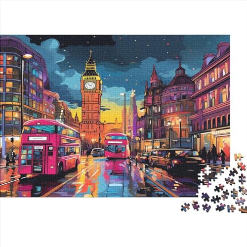 London Stadtbild Puzzle 1000 Teile Für Erwachsene Und Kinder Ab 14 Jahren Für Stressabbauer Puzzel 1000pcs (75x50cm) von BIDLEAHDV