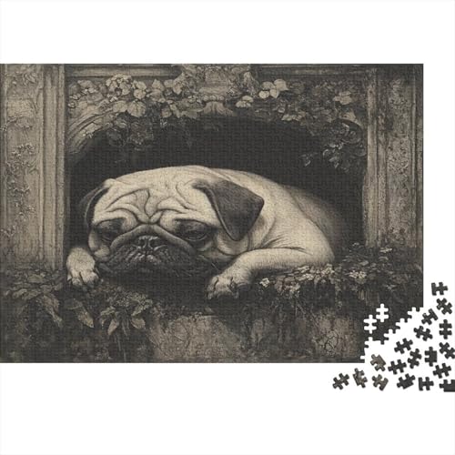 Mops Puzzle 1000 Teile Erwachsener Kniffel Spaß Für Die Ganze Familie - Abwechslungsreiche 1000 Puzzleteilige Motive Puzzle Erwachsene, Puzzel 1000pcs (75x50cm) von BIDLEAHDV