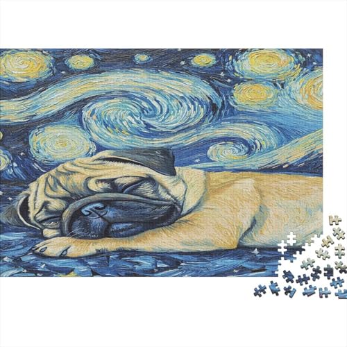 Mops Puzzle 1000 Teile Puzzle Für Erwachsene Und Kinder Ab 14 Jahren Puzzel 1000pcs (75x50cm) von BIDLEAHDV
