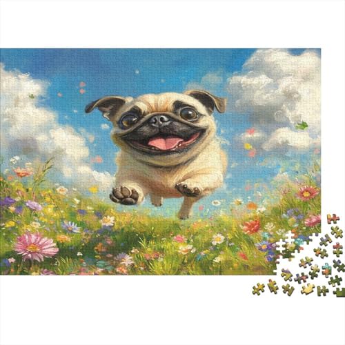 Mops Puzzle 1000 Teile Puzzle Für Erwachsene Und Kinder Ab 14 Jahren Puzzel 1000pcs (75x50cm) von BIDLEAHDV