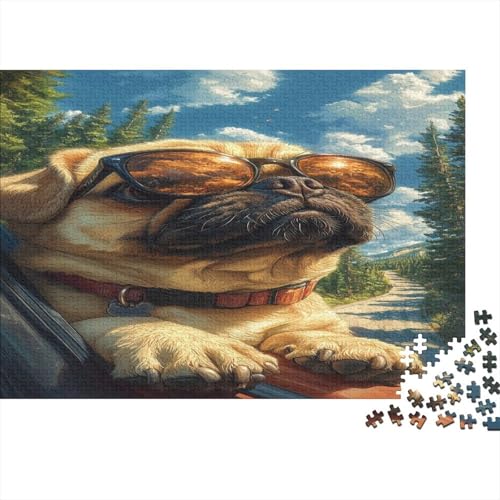 Mops Puzzle 1000 Teile Puzzle Für Erwachsene Und Kinder Ab 14 Jahren Puzzel 1000pcs (75x50cm) von BIDLEAHDV