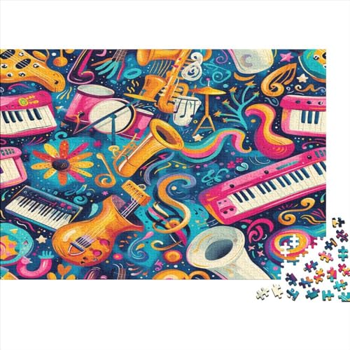 Musikalische Note Puzzle 1000 Teile Puzzle Für Erwachsene Und Kinder Ab 14 Jahren Puzzel 1000pcs (75x50cm) von BIDLEAHDV