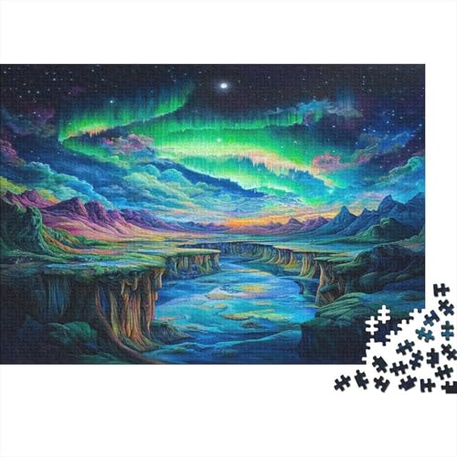 Nordlichter Puzzle 1000 Teile Puzzle Für Erwachsene Und Kinder Ab 14 Jahren Puzzel 1000pcs (75x50cm) von BIDLEAHDV