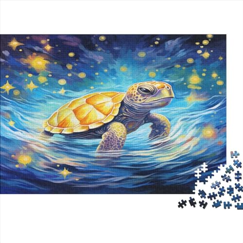 Ölgemälde Schildkröte 1000 Teile, Impossible Puzzle,Geschicklichkeitsspiel Für Die Ganze Familie, Erwachsenenpuzzle Ab 14 Jahren Puzzel 1000pcs (75x50cm) von BIDLEAHDV