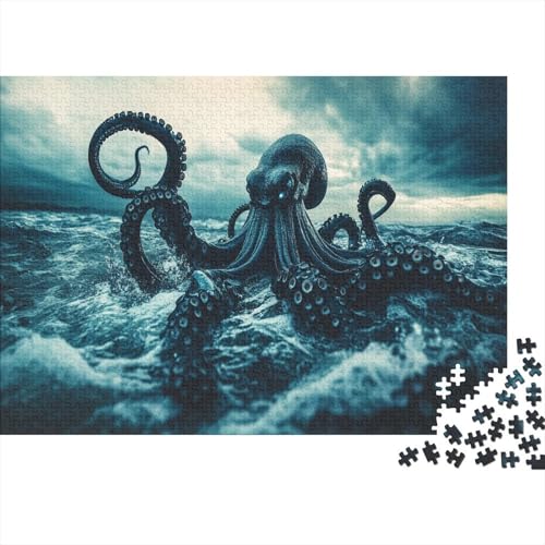 Oktopus Puzzlespiel 1000 Teile Puzzles Für Erwachsene Lernspiel Herausforderung Spielzeug 1000 Teile Puzzles Für Erwachsene Kinder Erwachsenen Puzzlespiel Puzzel 1000pcs (75x50cm) von BIDLEAHDV