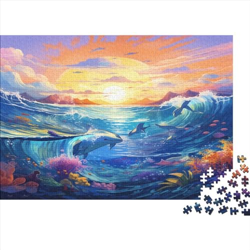 Ozean Puzzle 1000 Teile,für Erwachsene, Impossible Puzzle,farbenfrohes Legespiel,Geschicklichkeitsspiel Für Die Ganze Familie,Erwachsenenpuzzle Puzzel 1000pcs (75x50cm) von BIDLEAHDV