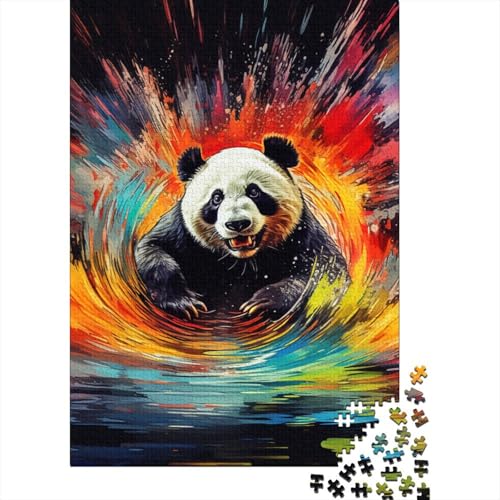 Panda Puzzle 1000-teilige Schwer Puzzle Spielzeug Lernspiel Impossible Herausforderungsspielzeug Für Erwachsene Und Kinder Ab 12 Jahren 1000pcs (75x50cm) von BIDLEAHDV