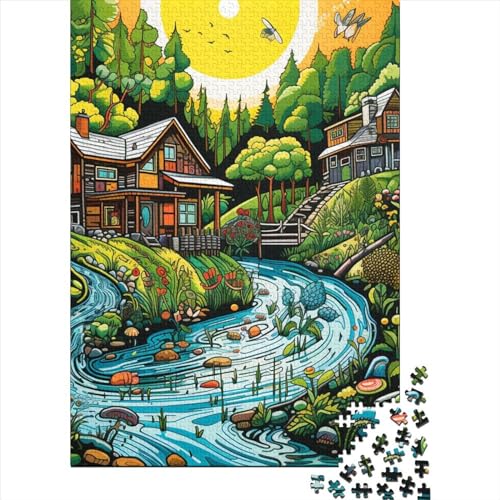 Paradies Puzzle 1000-teilige Schwer Puzzle Spielzeug Lernspiel Impossible Herausforderung Spielzeug Für Erwachsene Und Kinder in Bewährter 1000pcs (75x50cm) von BIDLEAHDV