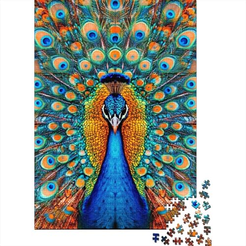 Pfau Puzzle 1000-teilige Schwer Puzzle Spielzeug Lernspiel Impossible Herausforderungsspielzeug Für Erwachsene Und Kinder Ab 14 Jahren 1000pcs (75x50cm) von BIDLEAHDV