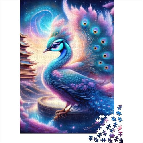 Pfau Puzzles 1000 Teile Schwer Puzzle Spielzeug Lernspiel Impossible Herausforderungsspielzeug Für Erwachsene Und Kinder Ab 14 Jahren 1000pcs (75x50cm) von BIDLEAHDV