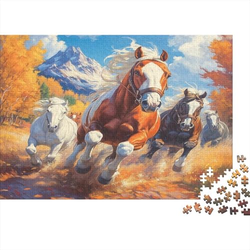 Pferd Puzzle 1000 Teile Erwachsener Kniffel Spaß Für Die Ganze Familie - Abwechslungsreiche 1000 Puzzleteilige Motive Puzzle Erwachsene, Puzzel 1000pcs (75x50cm) von BIDLEAHDV