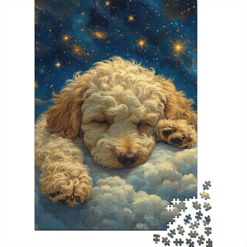 Pudel Puzzle 1000-teilige Schwer Puzzle Spielzeug Lernspiel Impossible Herausforderungsspielzeug Für Erwachsene Und Kinder Ab 12 Jahren 1000pcs (75x50cm) von BIDLEAHDV