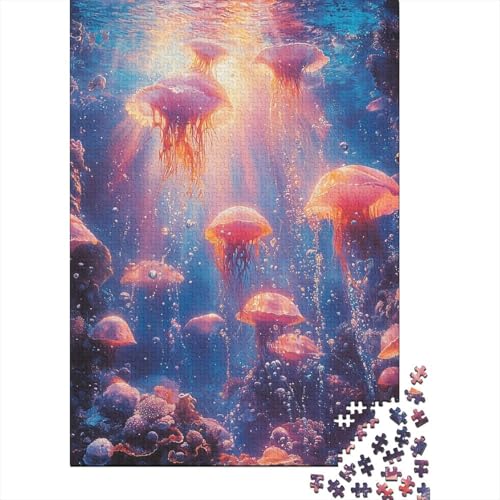 Qualle Puzzles 1000 Teile Schwer Puzzle Spielzeug Lernspiel Impossible Herausforderung Spielzeug Für Erwachsene Und Kinder Ab 12 Jahren 1000pcs (75x50cm) von BIDLEAHDV