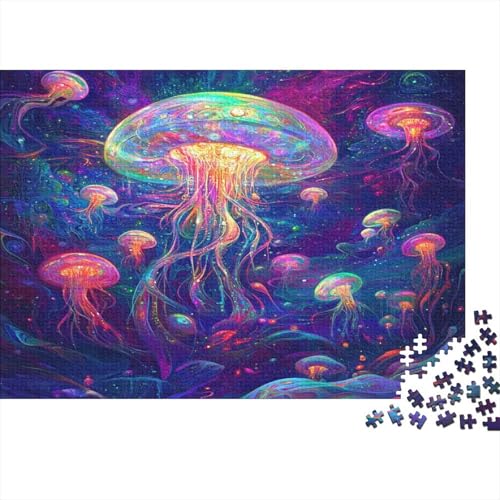 Quallen Puzzlespiel 1000 Teile Erwachsene -Puzzle 1000 Stück Spiel Puzzles Für Erwachsene Kinder Puzzle Erwachsenen Puzzlespiel Puzzel 1000pcs (75x50cm) von BIDLEAHDV