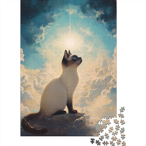 Ragdoll Puzzle 1000-teilige Schwer Puzzle Spielzeug Pädagogisches Spiel Impossible Herausforderungsspielzeug Für Erwachsene Kinder 1000pcs (75x50cm) von BIDLEAHDV