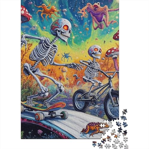Schädel Puzzle 1000 Teile Schwer Puzzle Spielzeug Lernspiel Impossible Herausforderung Spielzeug Für Erwachsene Und Kinder Ab 12 Jahren 1000pcs (75x50cm) von BIDLEAHDV