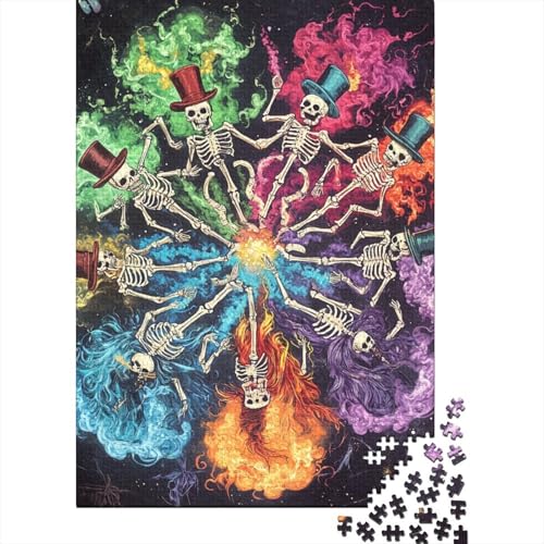 Schädel Puzzles 1000 Teile Schwer Puzzle Spielzeug Lernspiel Impossible Herausforderungsspielzeug Für Erwachsene Und Kinder Ab 12 Jahren 1000pcs (75x50cm) von BIDLEAHDV