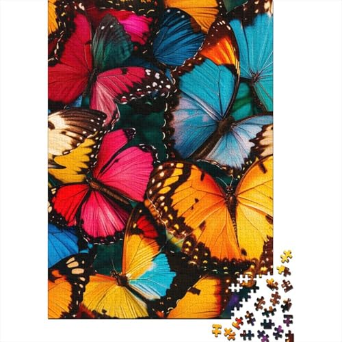 Schmetterling Puzzles 1000 Teile Schwer Puzzle Spielzeug Pädagogisches Spiel Impossible Herausforderungsspielzeug Für Erwachsene Kinder 1000pcs (75x50cm) von BIDLEAHDV