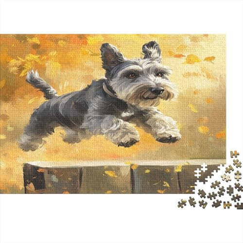 Schnauzer Puzzle 1000 Teile Erwachsene, Puzzlespiel Jigsaw Puzzles Erwachsenen Puzzlespiel Puzzel 1000pcs (75x50cm) von BIDLEAHDV