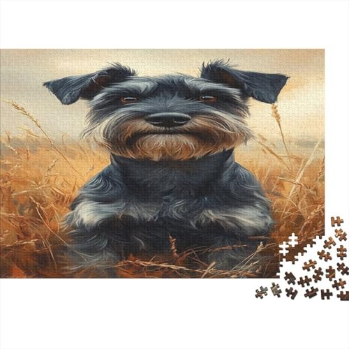 Schnauzer Puzzle 1000 Teile Erwachsene Puzzles Für Erwachsene Klassische Puzzles 1000 Teile Erwachsene Puzzlespiel Schwer Pädagogisches Spielzeug Erwachsene Kinder Puzzel 1000pcs (75x50cm) von BIDLEAHDV