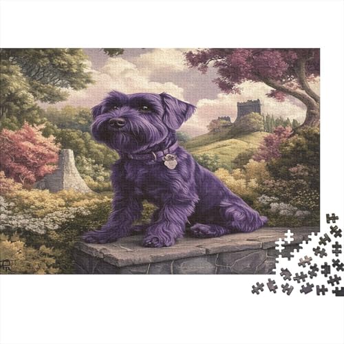 Schnauzer Puzzle 1000 Teile Für Erwachsene Und Kinder Ab 14 Jahren Für Stressabbauer Puzzel 1000pcs (75x50cm) von BIDLEAHDV