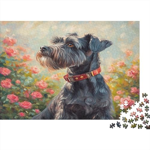 Schnauzer Puzzle 1000 Teile Puzzles Für Erwachsene Klassische Puzzles 1000 Teile Erwachsene Puzzlespiel Erwachsene 1000 Teile Erwachsenen Puzzlespiel Puzzel 1000pcs (75x50cm) von BIDLEAHDV