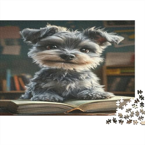 Schnauzer Puzzle 1000 Teile Puzzles Für Erwachsene Klassische Puzzles 1000 Teile Erwachsene Puzzlespiel Erwachsene 1000 Teile Erwachsenen Puzzlespiel Puzzel 1000pcs (75x50cm) von BIDLEAHDV