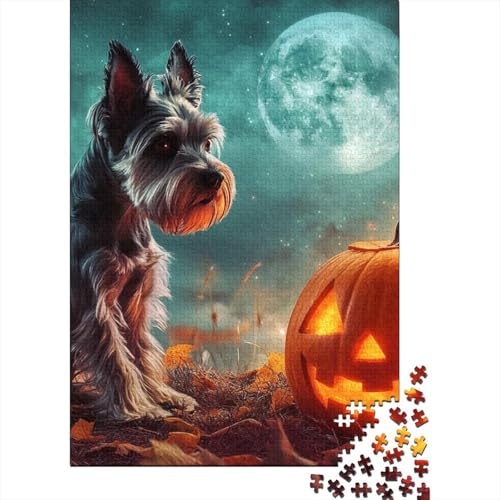Schnauzer Puzzles 1000 Teile Schwer Puzzle Spielzeug Lernspiel Impossible Herausforderungsspielzeug Für Erwachsene Und Kinder Ab 12 Jahren 1000pcs (75x50cm) von BIDLEAHDV