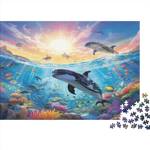 Seabed A School of Fische Puzzle 1000 Teile Erwachsener Kniffel Spaß Für Die Ganze Familie - Abwechslungsreiche 1000 Puzzleteilige Motive Puzzlespiel Erwachsene, Puzzel 1000pcs (75x50cm) von BIDLEAHDV