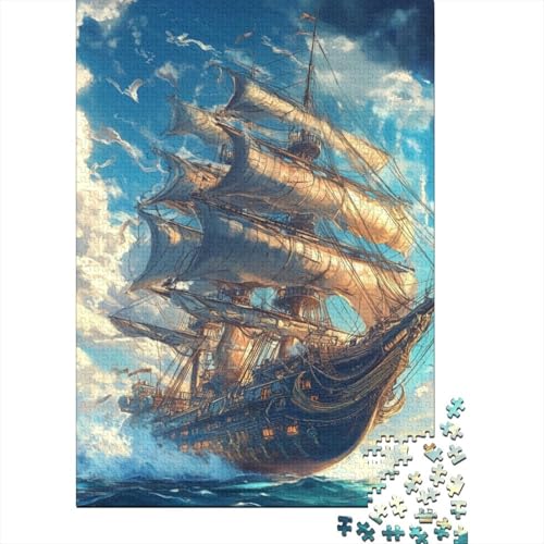 Segelboot Puzzle 1000 Teile Schwer Puzzle Spielzeug Lernspiel Impossible Herausforderungsspielzeug Für Erwachsene Und Kinder Ab 14 Jahren 1000pcs (75x50cm) von BIDLEAHDV