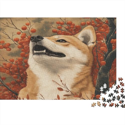 Shiba Inu 1000 Teile,Impossible Puzzle,Geschicklichkeitsspiel Für Die Ganze Familie, Erwachsenen Puzzlespiel Puzzel 1000pcs (75x50cm) von BIDLEAHDV