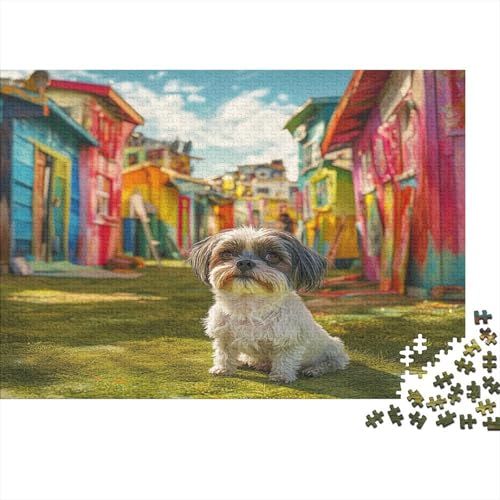 Shih Tzu. Puzzlespiel 1000 Teile Puzzle Für Erwachsene Und Kinder Ab 14 Jahren, Puzzle-Motiv Erwachsenen Puzzlespiel Puzzel 1000pcs (75x50cm) von BIDLEAHDV