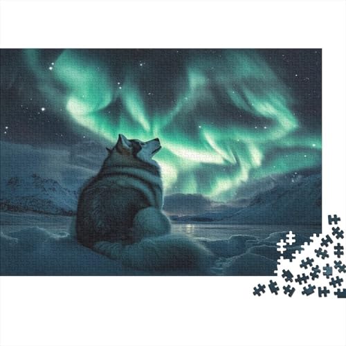 Sibirischer Husky 1000 Teile, Impossible Puzzle,Geschicklichkeitsspiel Für Die Ganze Familie, Erwachsenenpuzzle Ab 14 Jahren Puzzel 1000pcs (75x50cm) von BIDLEAHDV