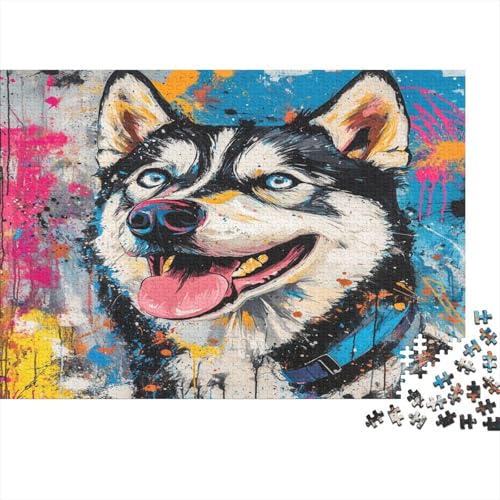Sibirischer Husky Puzzle 1000 Teile Erwachsene, Puzzlespiel Jigsaw Puzzles Erwachsenen Puzzlespiel Puzzel 1000pcs (75x50cm) von BIDLEAHDV