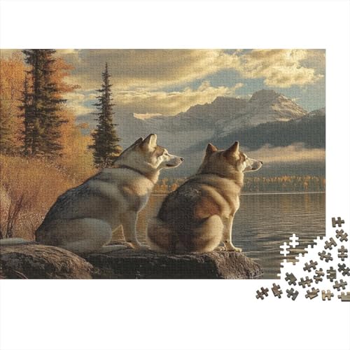 Sibirischer Husky Puzzle 1000 Teile Puzzles Für Erwachsene Klassische Puzzles 1000 Teile Erwachsene Puzzlespiel Erwachsene 1000 Teile Erwachsenen Puzzlespiel Puzzel 1000pcs (75x50cm) von BIDLEAHDV