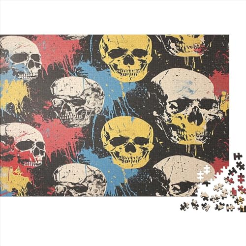 Skelettkunst 1000 Stück Puzzles Für Erwachsene Teenager Stress Abbauen Familien-Puzzlespiel Mit Poster in 1000-teiliges Puzzle Kinder Lernspiel Spielzeug Geschenk Puzzel 1000pcs (75x50cm) von BIDLEAHDV