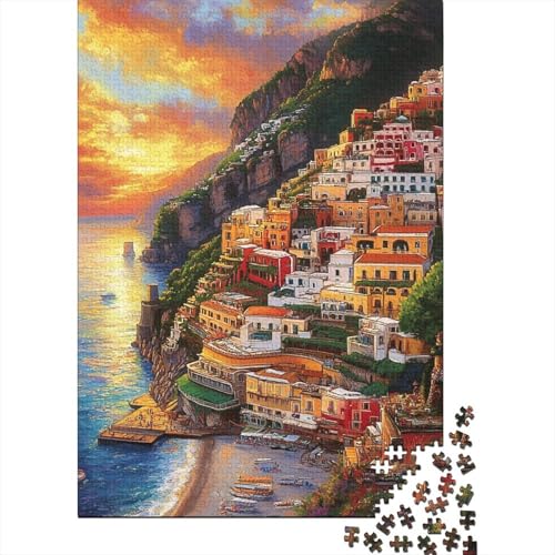 Sonnenuntergang in der Bucht Puzzles 1000 Teile Schwer Puzzle Spielzeug Lernspiel Impossible Herausforderung Spielzeug Für Erwachsene Kinder 1000pcs (75x50cm) von BIDLEAHDV