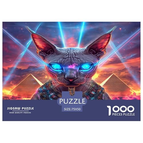 Sphinx Katze Puzzle 1000 Teile Puzzle Für Erwachsene Und Kinder Ab 14 Jahren Puzzel 1000pcs (75x50cm) von BIDLEAHDV