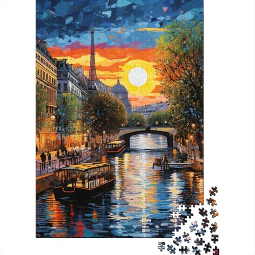 Stadtlandschaft Puzzle 1000-teilige Schwer Puzzle Spielzeug Lernspiel Impossible Herausforderungsspielzeug Für Erwachsene Und Kinder Ab 14 Jahren 1000pcs (75x50cm) von BIDLEAHDV