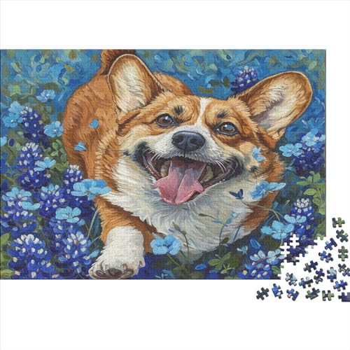 Süßer Hund Puzzle 1000 Teile Puzzle Für Erwachsene Und Kinder Ab 14 Jahren Puzzel 1000pcs (75x50cm) von BIDLEAHDV
