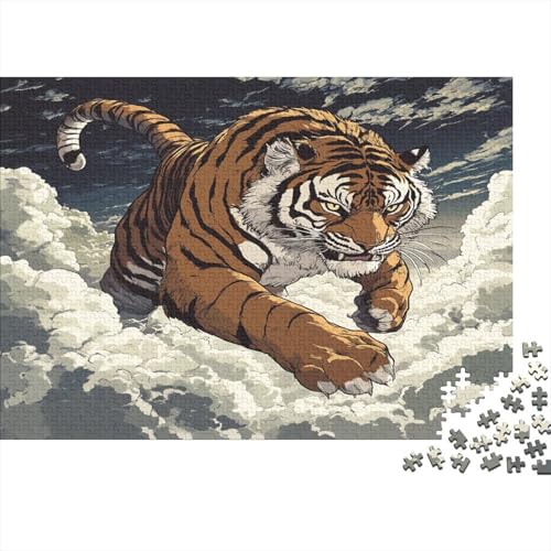 Tiger Puzzle 1000 Teile Für Erwachsene Und Kinder Ab 14 Jahren Für Stressabbauer Puzzel 1000pcs (75x50cm) von BIDLEAHDV