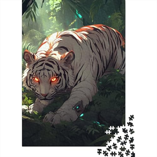 Tiger Puzzle 1000 Teile Schwer Puzzle Spielzeug Lernspiel Impossible Herausforderungsspielzeug Für Erwachsene Und Kinder Ab 14 Jahren 1000pcs (75x50cm) von BIDLEAHDV