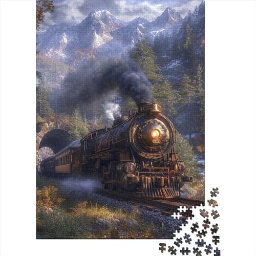 Traum Zug Puzzles 1000 Teile Schwer Puzzle Spielzeug Lernspiel Impossible Herausforderungsspielzeug Für Erwachsene Und Kinder in Bewährter 1000pcs (75x50cm) von BIDLEAHDV
