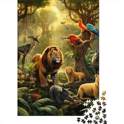 Waldtiere Puzzle 1000-teilige Schwer Puzzle Spielzeug Pädagogisches Spiel Impossible Herausforderung Spielzeug Für Erwachsene Kinder 1000pcs (75x50cm) von BIDLEAHDV