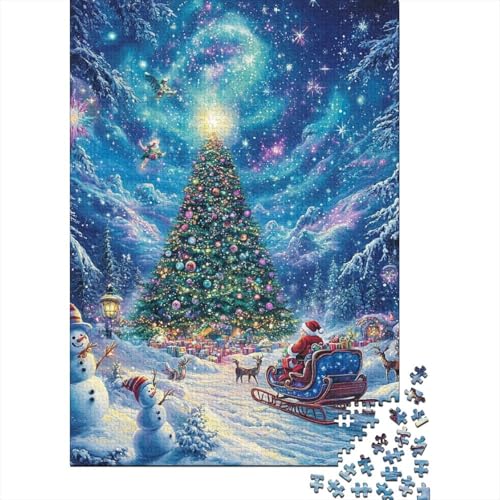 Weihnachtsbaum Puzzles 1000 Teile Schwer Puzzle Spielzeug Pädagogisches Spiel Impossible Herausforderungsspielzeug Für Erwachsene Und Kinder Ab 12 Jahren 1000pcs (75x50cm) von BIDLEAHDV