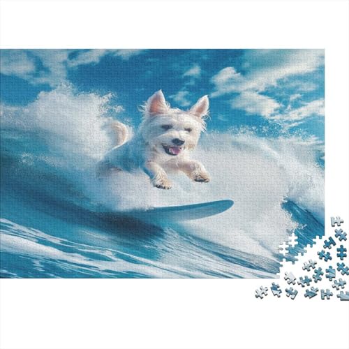 West Highland White Terrier Puzzle 1000 Teile Puzzles Für Erwachsene Klassische Puzzles 1000 Teile Erwachsene Puzzlespiel Erwachsene 1000 Teile Erwachsenen Puzzlespiel Puzzel 1000pcs (75x50cm) von BIDLEAHDV