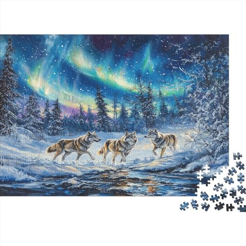 Wolf Puzzle 1000 Teile Erwachsener Kniffel Spaß Für Die Ganze Familie - Abwechslungsreiche 1000 Puzzleteilige Motive Puzzlespiel Erwachsene, Puzzel 1000pcs (75x50cm) von BIDLEAHDV