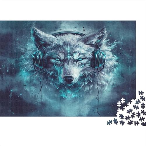 Wolf Puzzle 1000 Teile Erwachsener Kniffel Spaß Für Die Ganze Familie - Abwechslungsreiche 1000 Puzzleteilige Motive Puzzlespiel Erwachsene, Puzzel 1000pcs (75x50cm) von BIDLEAHDV